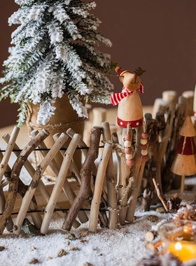 天然柳编木棒围栏篱笆装饰小栅栏