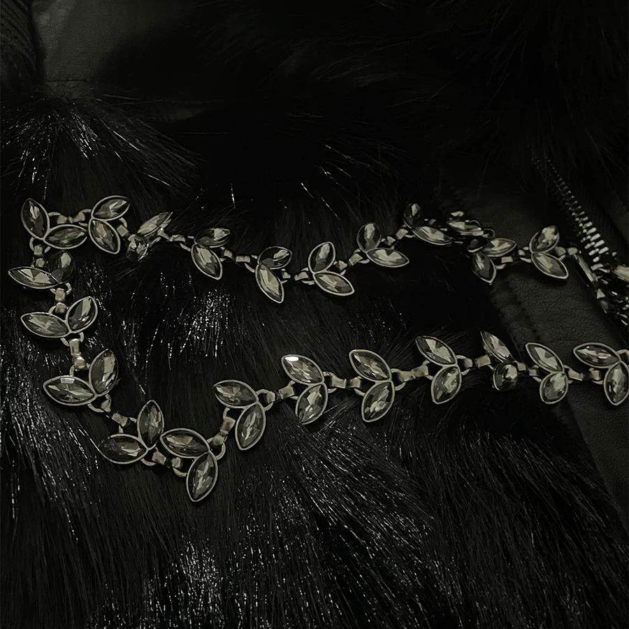 JCAESAR BLACK CIRRUS TRPUSERSCHAIN 黑藤蔓宝石裤链