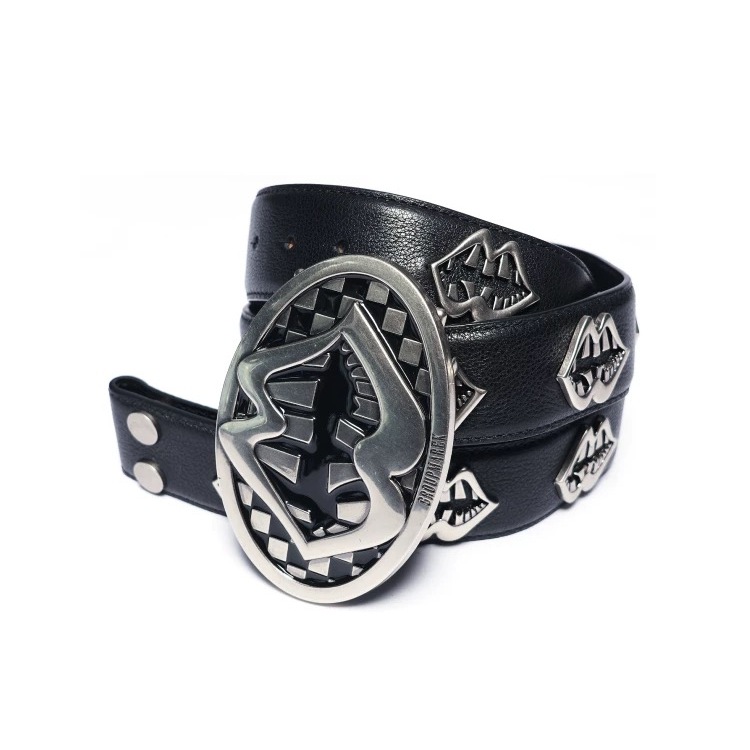 PAPR 古银做旧头层油蜡牛皮嘴唇皮带 - 图1