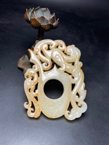 Gaoku and Tian Yuyu Jade Wall Ancient Play Antique Ancient Jade Han Dynasty Dragon Jade Pewar Han Old Objects Old Jade Ware Collection