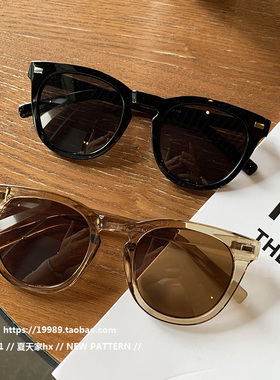 墨镜圆框小米女潮日系网红同款