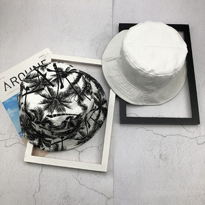 韩国原宿复古椰树渔夫帽