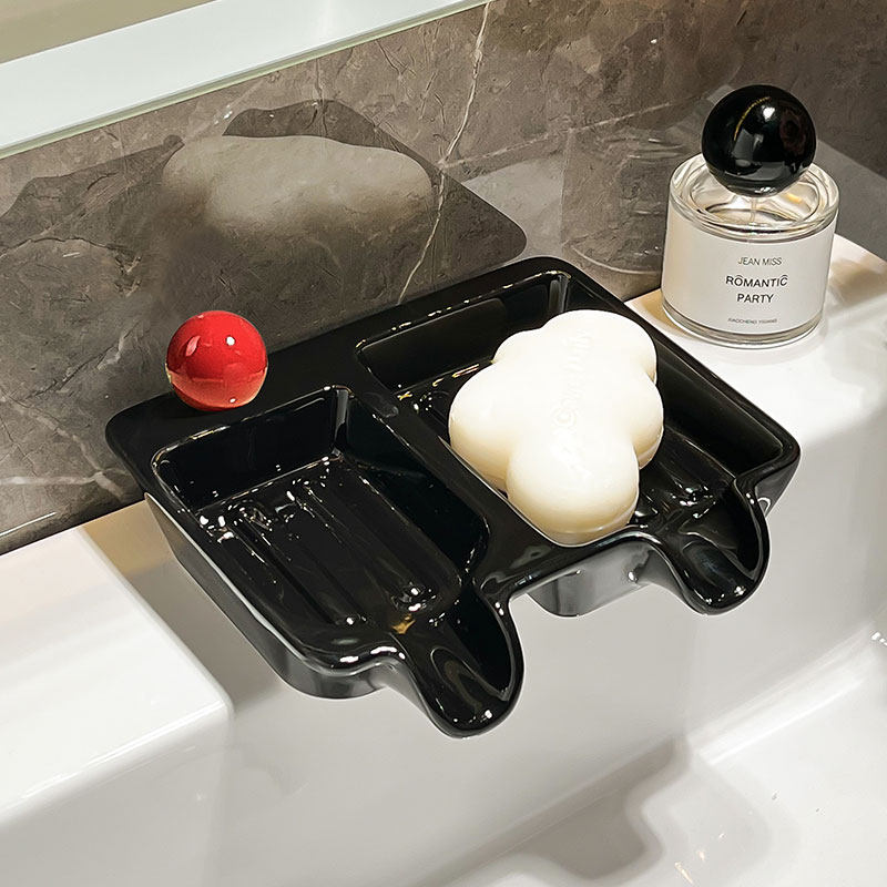 创意陶瓷肥皂盒免打孔香皂盒皂碟排水沥水卫生间收纳置物浴室家用,淘宝优惠券,粉丝福利购,淘宝优惠卷