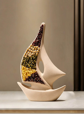 创意风生水起帆船摆件开业礼物