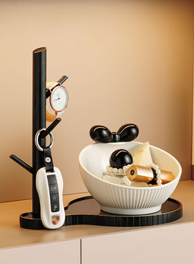 高颜值ins蝴蝶结钥匙收纳摆件