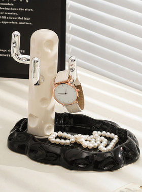 高级感钥匙收纳托盘装饰摆件