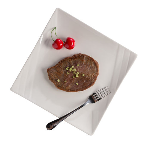 创意西餐盘子纯白牛排盘子家用菜盘方盘网红碟子平盘陶瓷西式餐具 - 图3