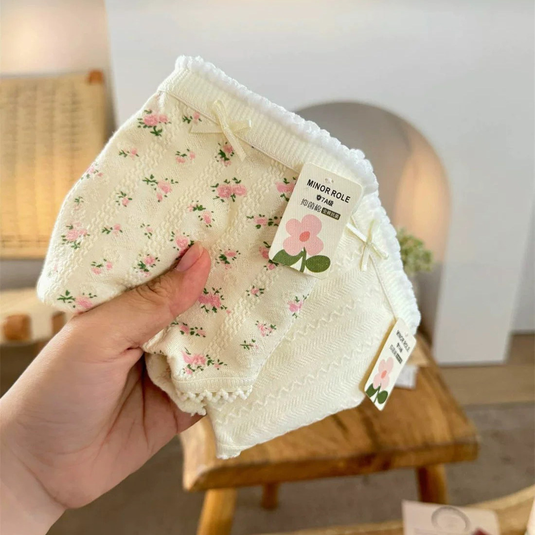 7A抗菌5条纯棉内裤女生中腰透气碎花学生秋冬新款A类婴儿棉三角裤,淘宝优惠券,粉丝福利购,淘宝优惠卷