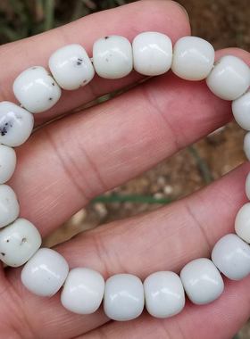 带水草A货新疆和田玉原石手链串