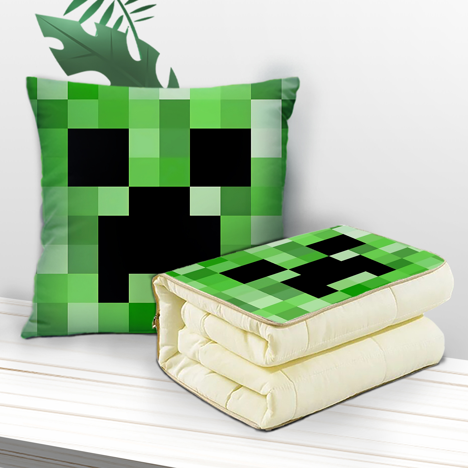 我的世界头像抱枕超软两用多功能空调被办公抱枕被子二合一被子 - 图3