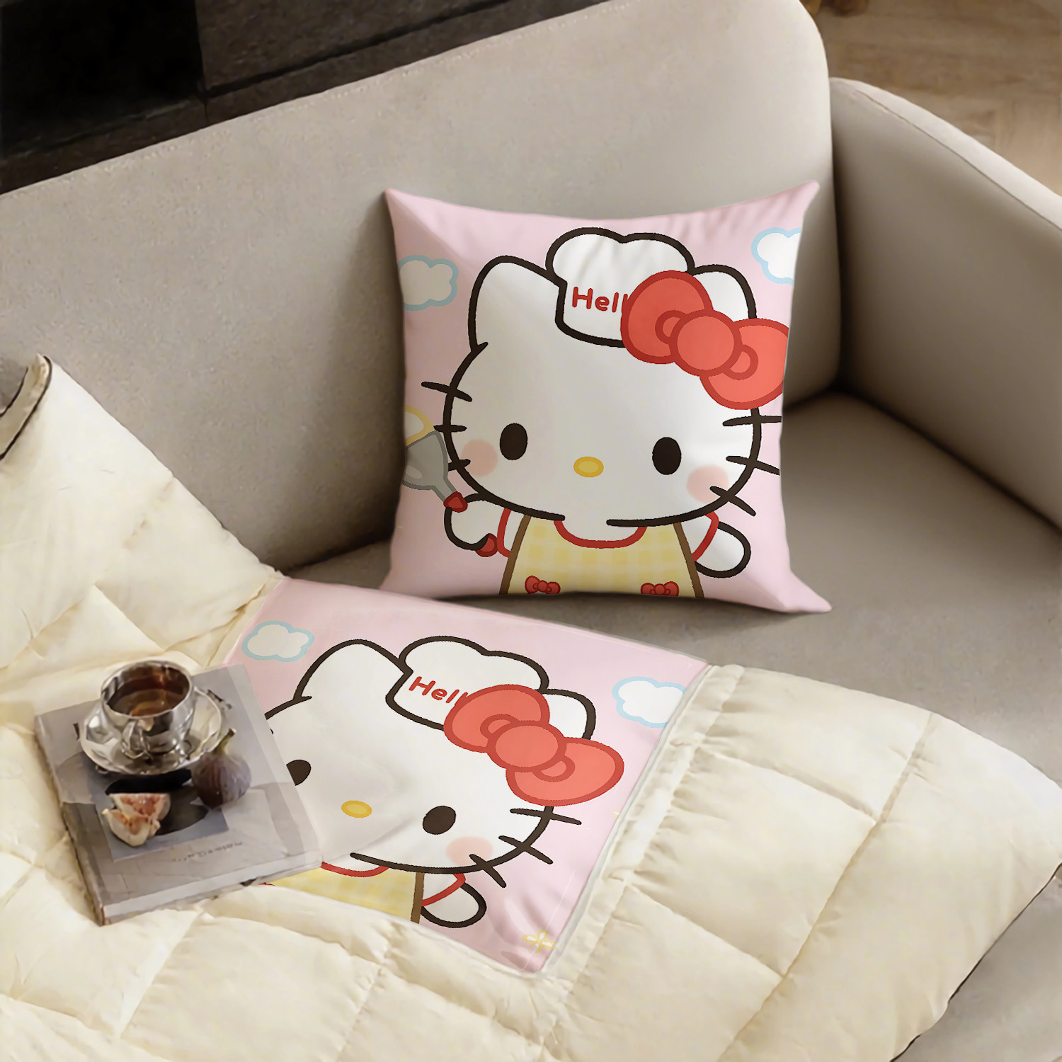 hellokity抱枕超软两用多功能空调被办公抱枕被二合一枕头被,淘宝优惠券,粉丝福利购,淘宝优惠卷