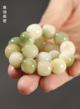 自然风化国潮小清新老型珠文玩绕指柔一抹茶田园学生单圈手串念珠