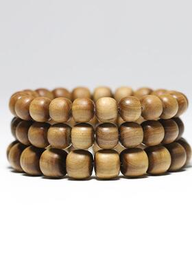 印度迈索尔老山檀沉香手串单圈款 沉水红黑肉 檀香佛珠手串男士