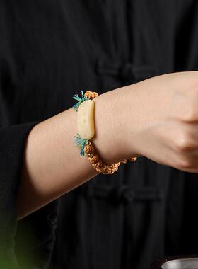 原创设计原生态满肉小金刚菩提DIY搭配驼骨小恶魔阿呆编绳款手串