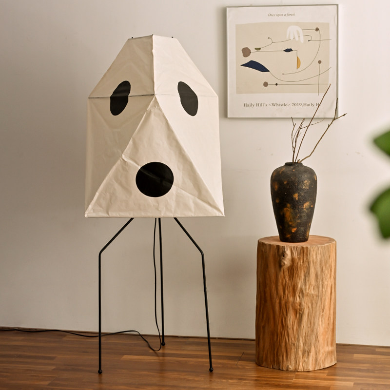 野口勇侘寂风落地灯民宿设计师宣纸灯饰艺术个性客厅日式落地灯 - 图2