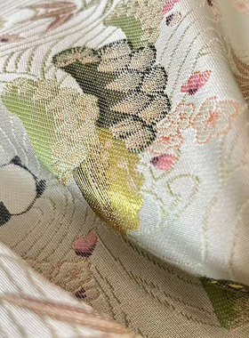 新中式熊猫提花色织马甲面料