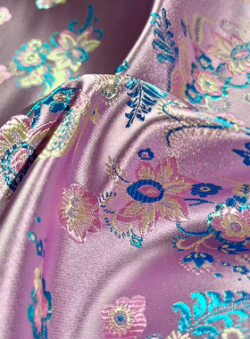 仿宋锦小花提花绸缎汉服面料