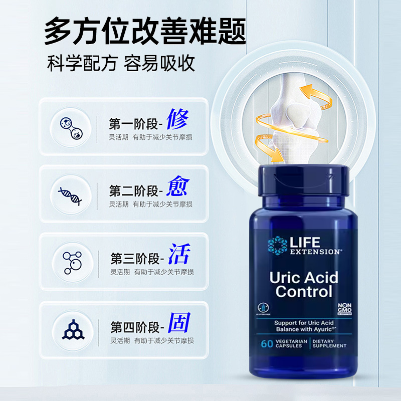 LifeExtension平衡尿酸成人关节疼痛嘌呤高痛风内调外养酸值平衡 - 图1