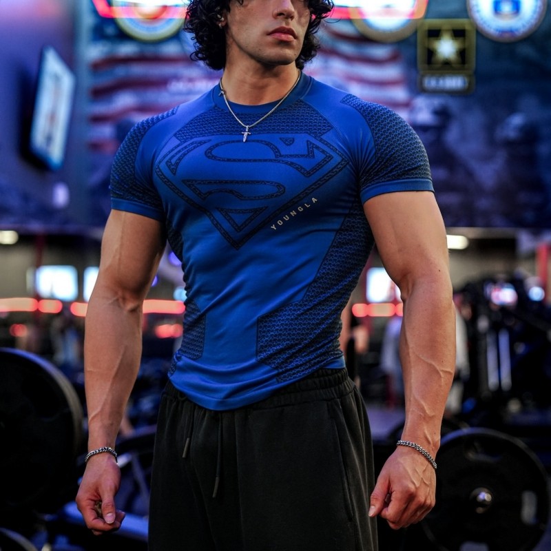 新款运动短袖男T恤速干弹力健身薄款紧身修身上衣显肌肉身材美式,淘宝优惠券,粉丝福利购,淘宝优惠卷