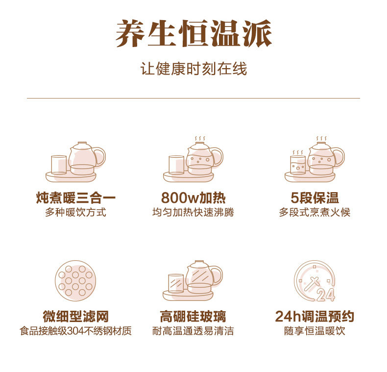 苏泊尔家用多功能办公室小型养生壶 苏泊尔鑫三荣养生壶/煎药壶