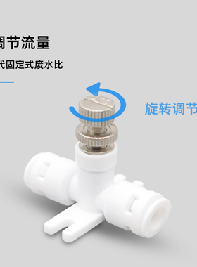 净水器2分快接废水针式调节阀