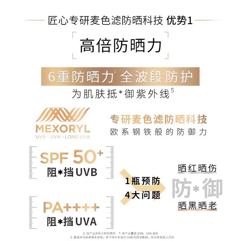 【狂欢4小时】欧莱雅防晒小金管防晒霜春夏抗光老女清爽面部隔离