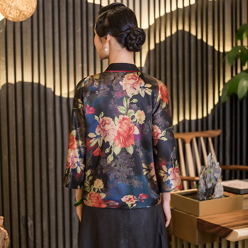 华族经典唐装汉服上衣女中国风禅意改良日常旗袍百搭外披外套女秋