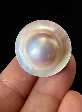 天然海水极光马贝珍珠荷包蛋送女友送闺蜜大气百搭