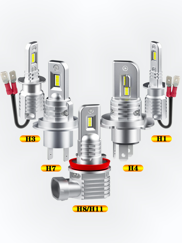 全新汽车LED大灯雾灯h3一体h4改装h7车灯h11h8灯泡h1无线超亮强光 - 图3