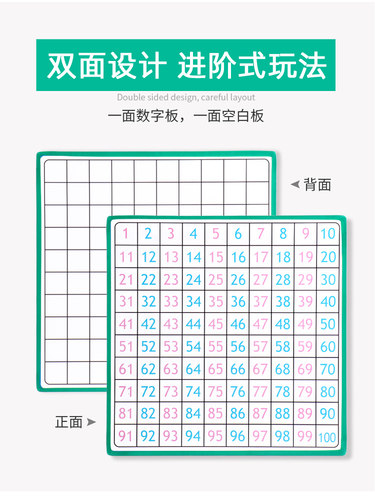 儿童幼儿园数学算术教具小学数字小棒蒙氏早教益智玩具磁性百数板 - 图2