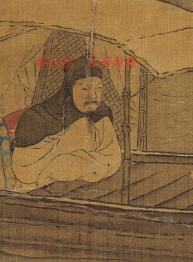 仇英雪景古代名家真迹山水图