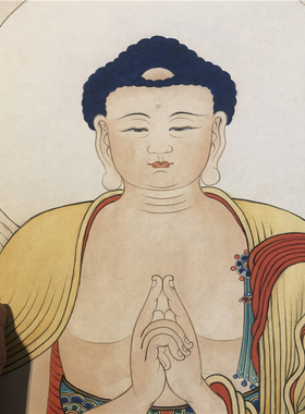 夏荆山 毗卢遮那佛像菩萨装饰画高清微喷复制品学习临摹装饰画稿