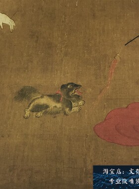 唐 周昉 簪花仕女图古代工笔人物走兽国画高清绢布微喷复制画新品