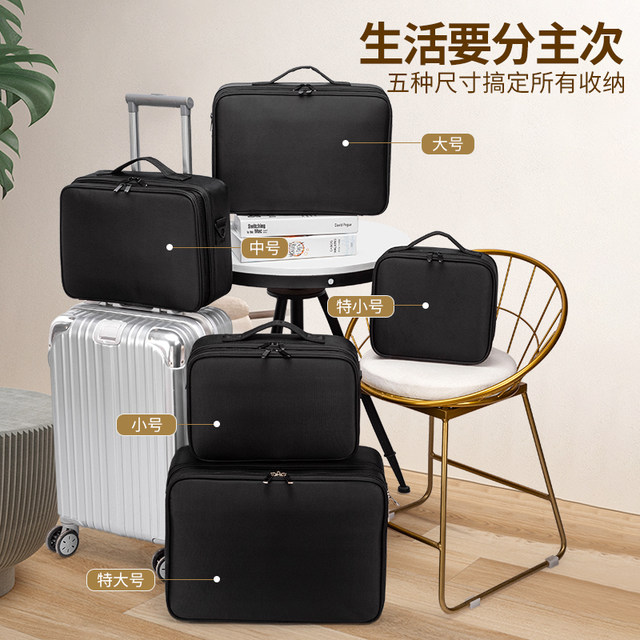 Large-capacity multifunctional cosmetic bag, portable and professional hand-held