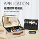 Cosmetic bag with mirror, large capacity, portable for traveling with makeup
