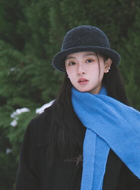 韩版卷边小礼帽女士冬季时尚