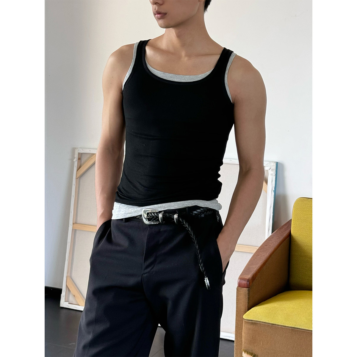 TRENDYWU 基础百搭“常规”性感叠穿弹力螺纹透气运动贴身背心,淘宝优惠券,粉丝福利购,淘宝优惠卷