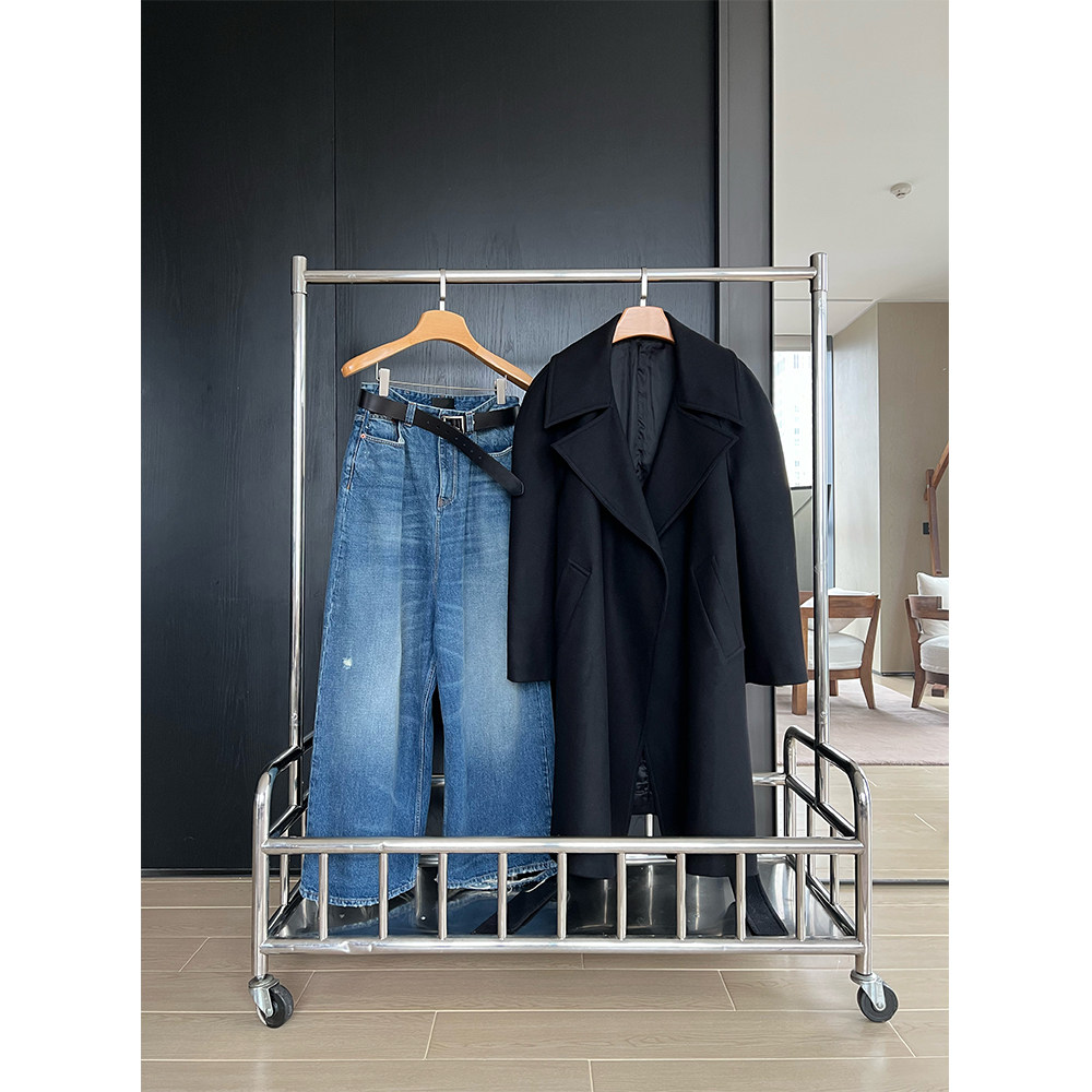 TRENDYWU 新品力作千禧年水洗做旧须边vibe阔腿中性慵懒厚牛仔裤,淘宝优惠券,粉丝福利购,淘宝优惠卷