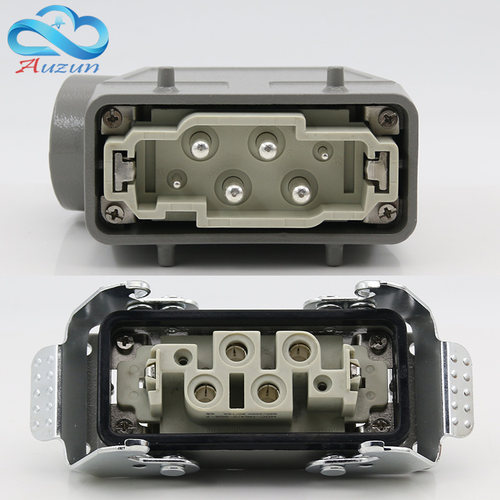 H16B-HK-006-1重载连接器6芯矩形航空插头插座HK4/2-006MF电流80A - 图1
