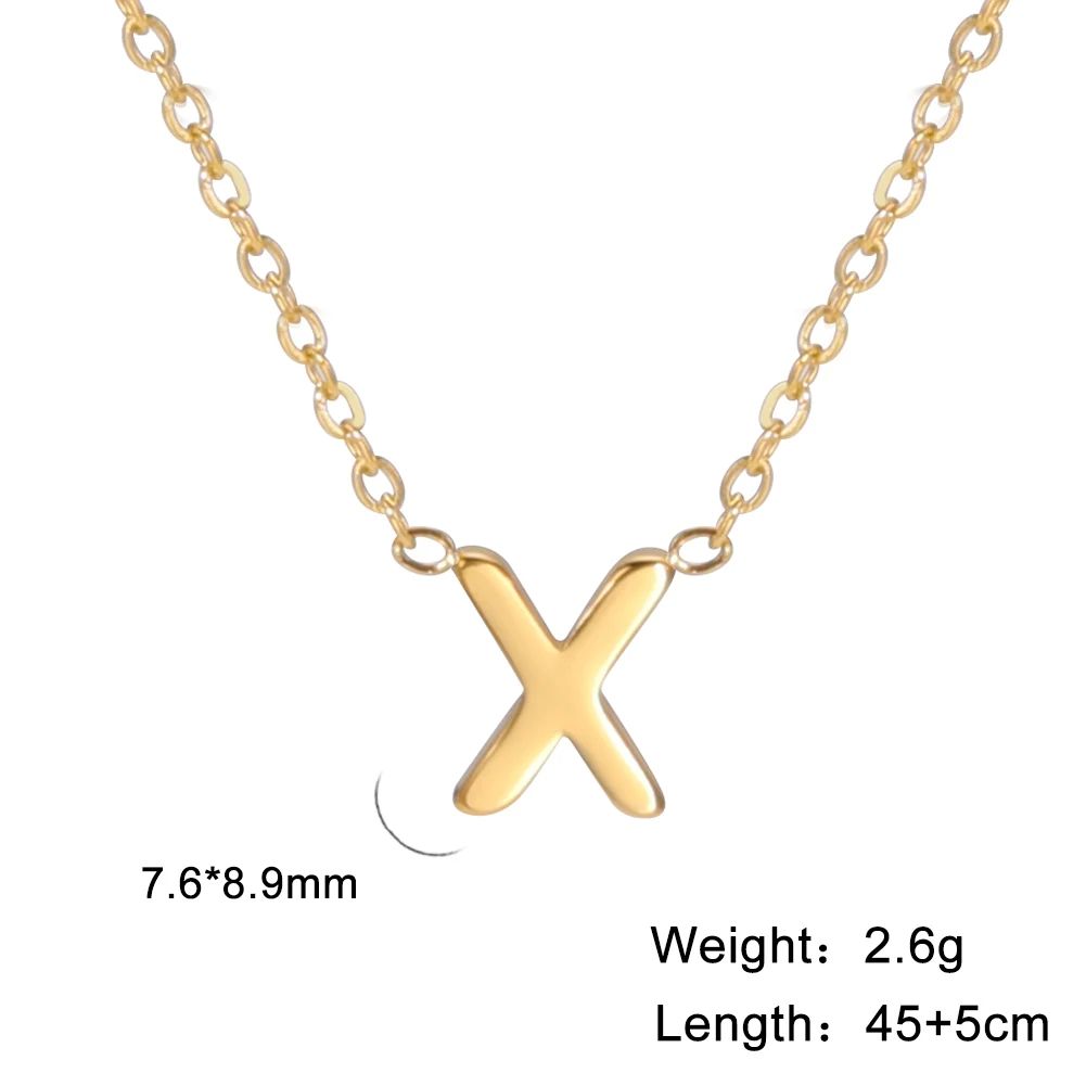 Cazador malist Initial A-Z Letter Necklace for Women Alphabe-图2