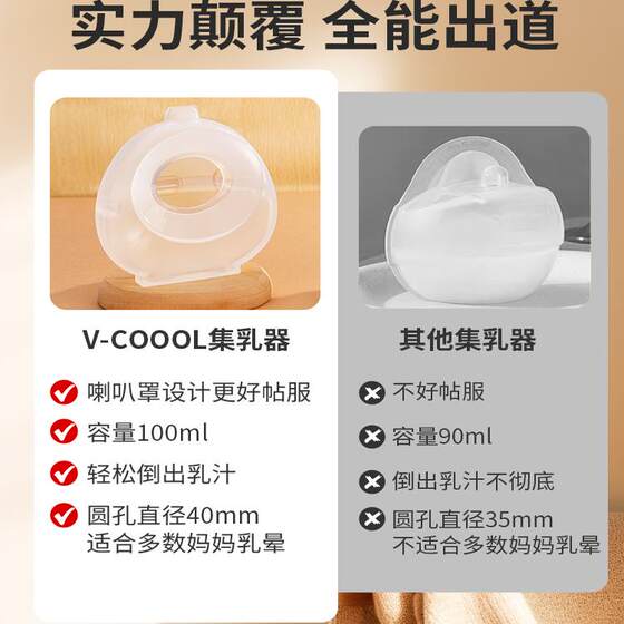 Wearable breast collector, hands-free silicone breast pump, breast shield, breast milk collector, breast collector, anti-overflow breast shield