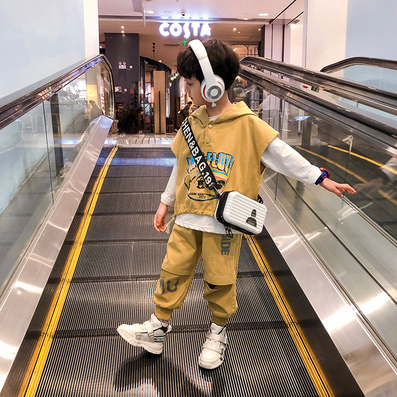小童装男童卫衣套装秋装2020新款 团圆狼套装