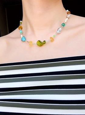 {鱼耳Museum}彩色串珠项链