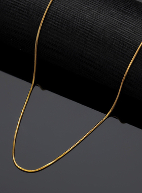 钛钢项链蛇骨链潮ins风小众细链子毛衣链素链嘻哈锁骨链
