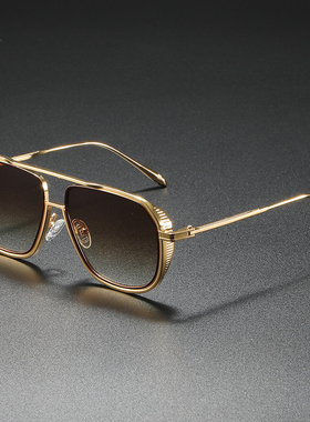 2025新款时尚复古方框墨镜网红打卡拍照遮阳防晒太阳镜黑色遮阳镜