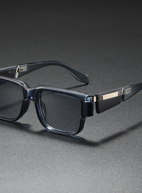 2025新款时尚复古方框墨镜网红打卡拍照遮阳防晒太阳镜黑色遮阳镜