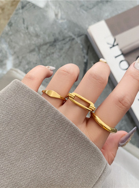 大码戒指女胖MM胖手食指指环