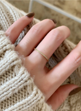 大码胖MM排钻微镶钻女欧美INS风