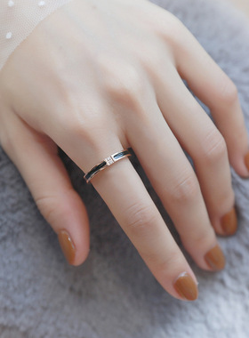 大码戒指女胖滴胶微镶MM轻奢高级