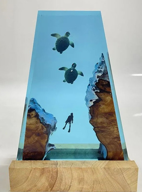 USB插电海龟树脂灯万圣节礼物